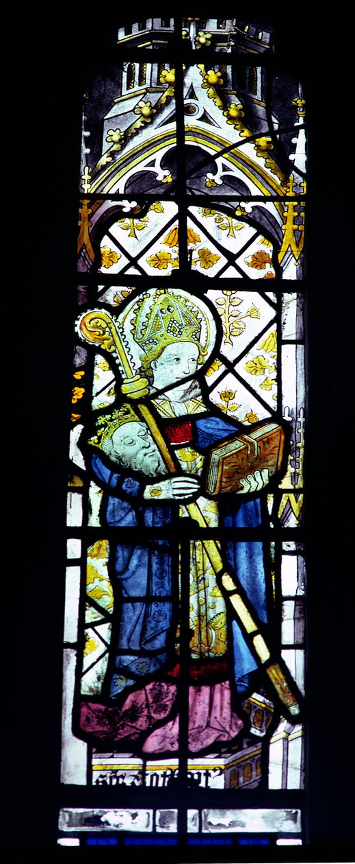 St. Cuthbert bærer kong Oswalds hode, britisk, 1400-tallet av Unbekannt Unbekannt