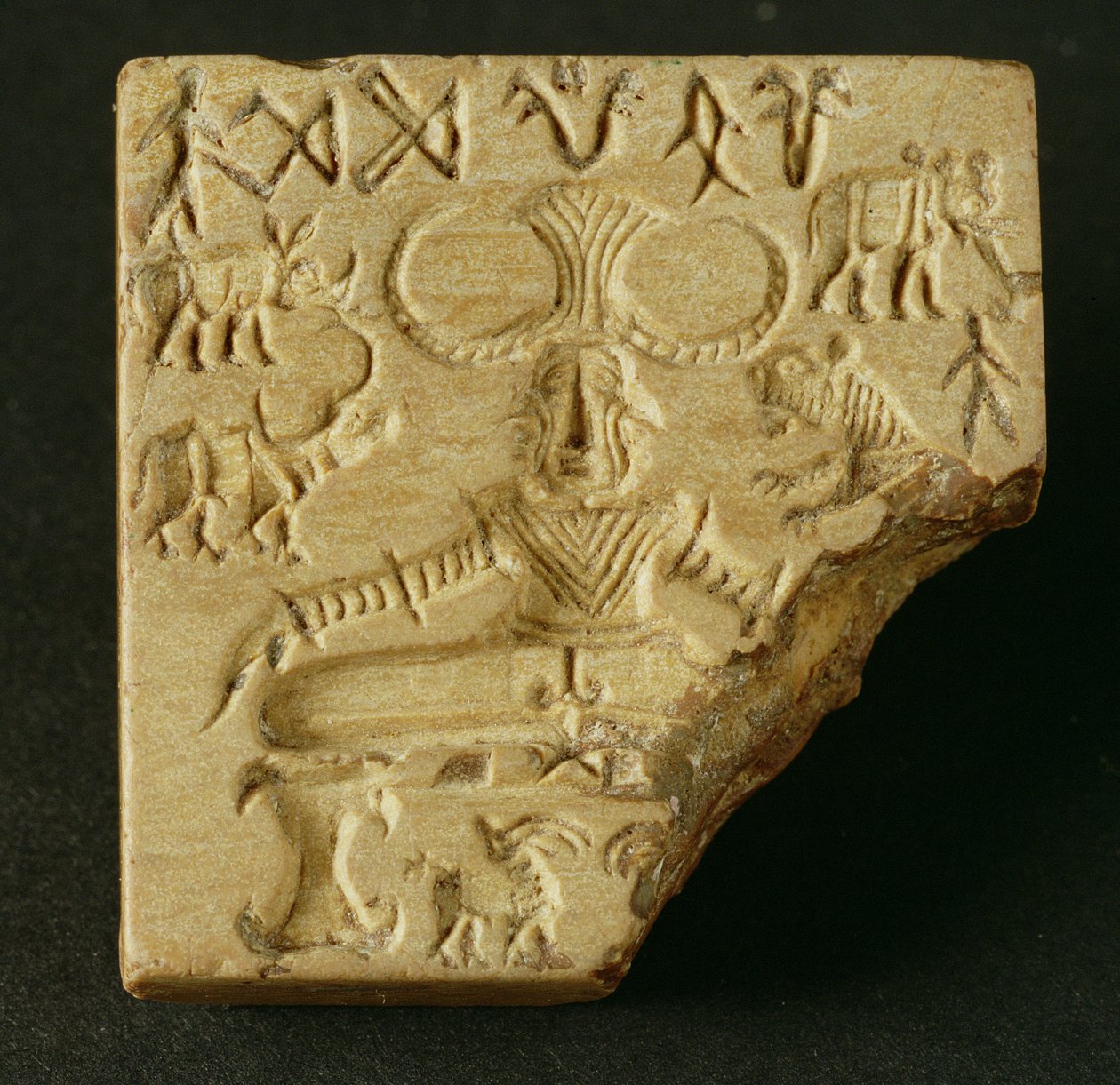 Steatitt Pasupati-sel, Mohenjodaro, 2300-1750 f.Kr av Unbekannt Unbekannt