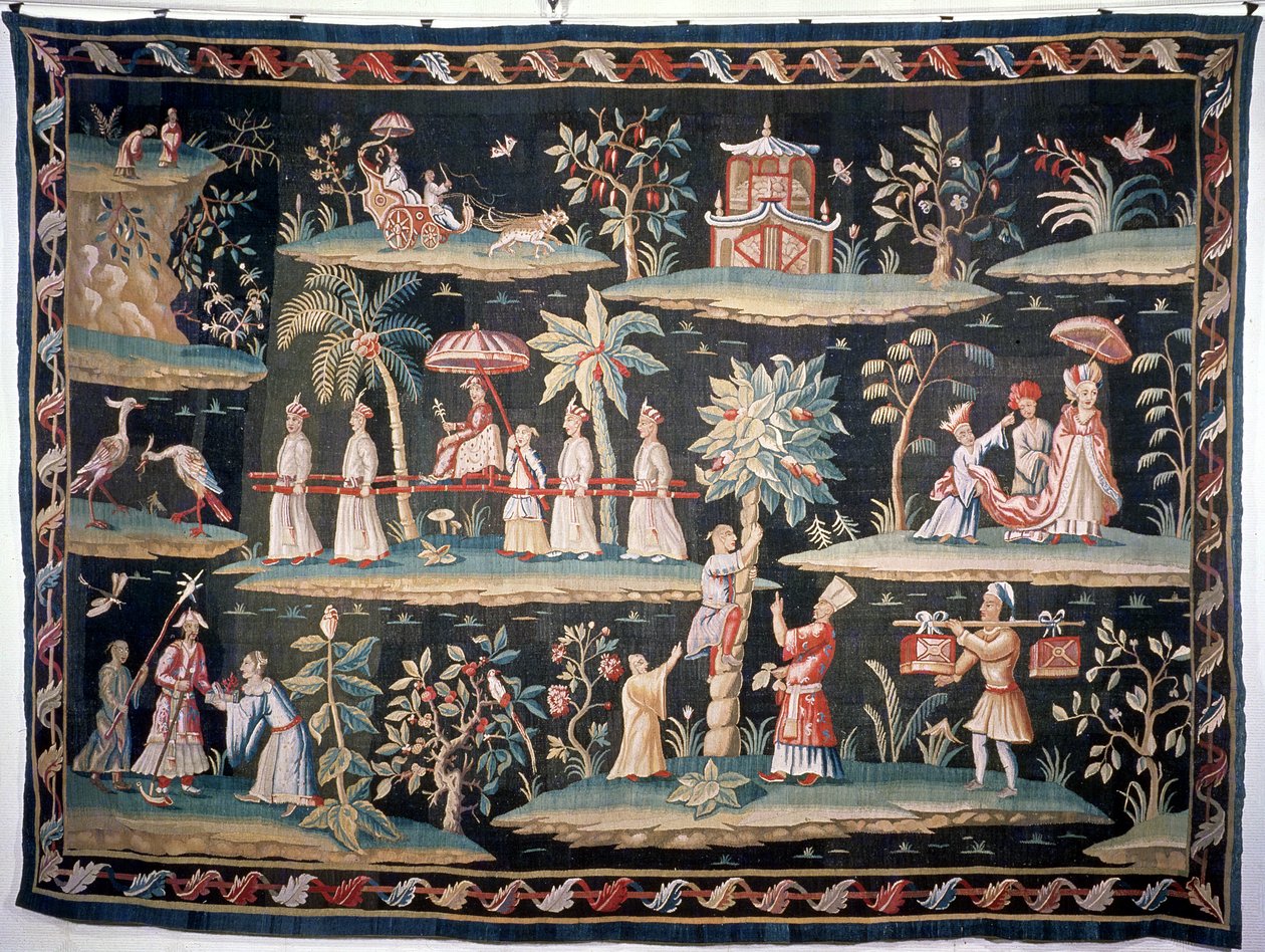Tapestry i Chinoiserie-stilen til John van der Bank, Soho Tapestry Works, tidlig på 1700-tallet av Unbekannt Unbekannt