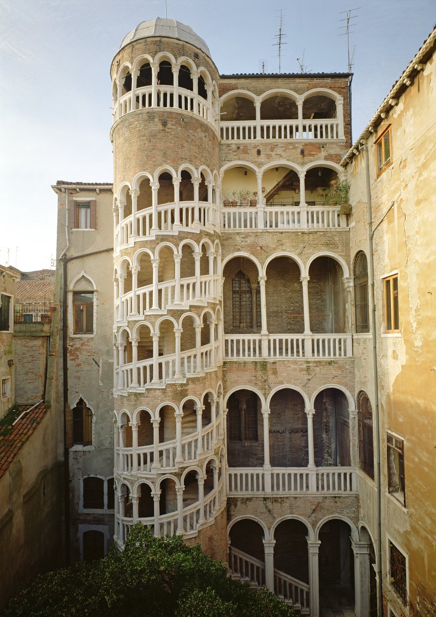 Bovolo-trappen, fra Palazzo Contarini dal Bovolo av Unbekannt Unbekannt