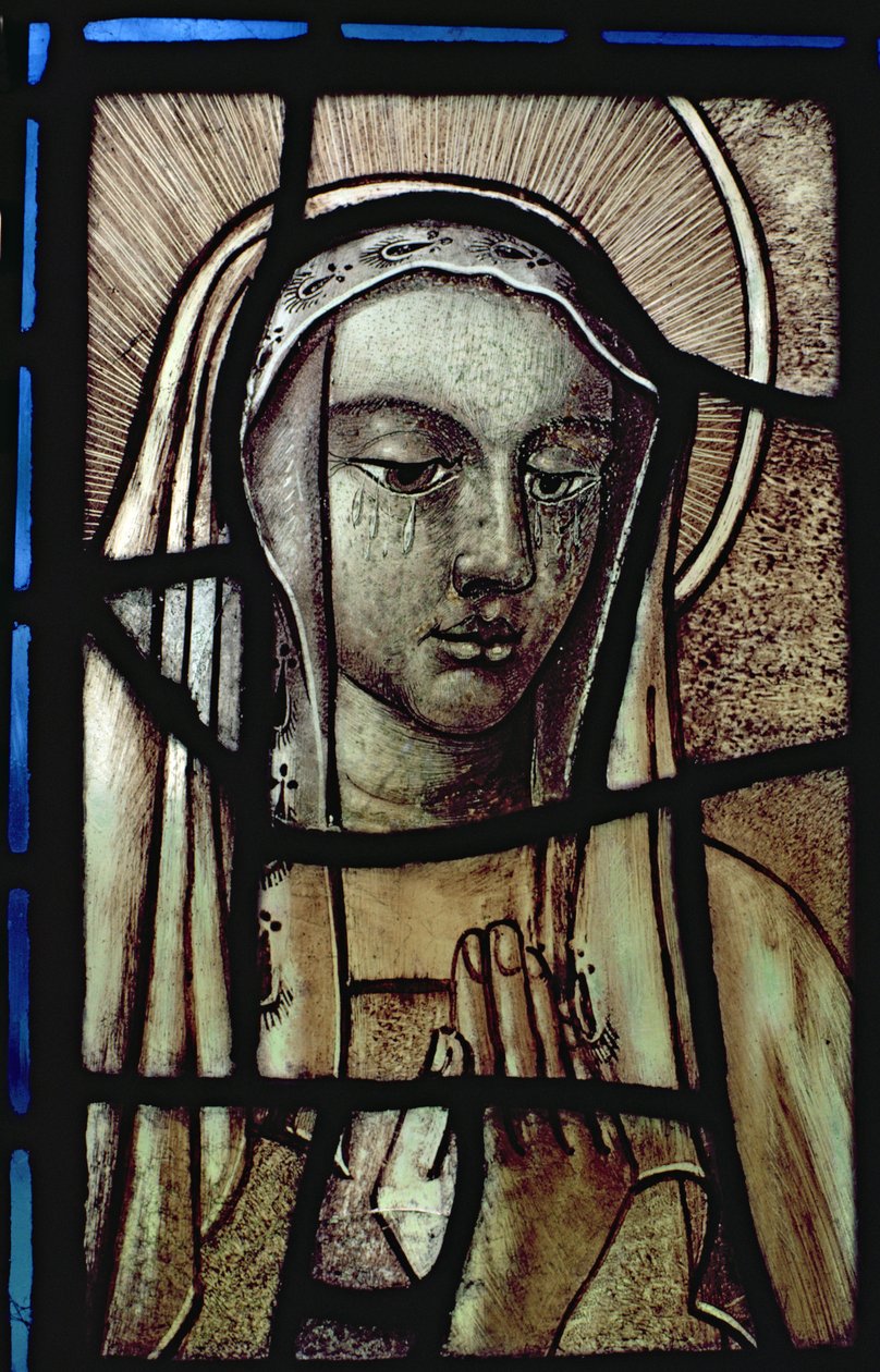 The Head of the Virgin Mary, restaurert, britisk, 1200-tallet av Unbekannt Unbekannt