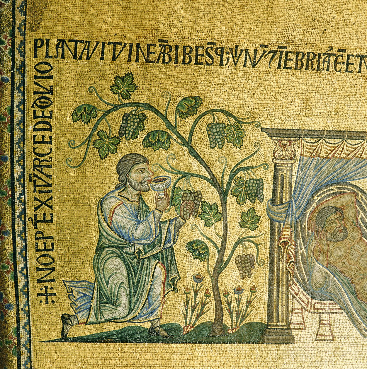 The Story of Noah, mosaikk fra det andre hvelvet i atriet i San Marco-basilikaen, Venezia av Unbekannt Unbekannt