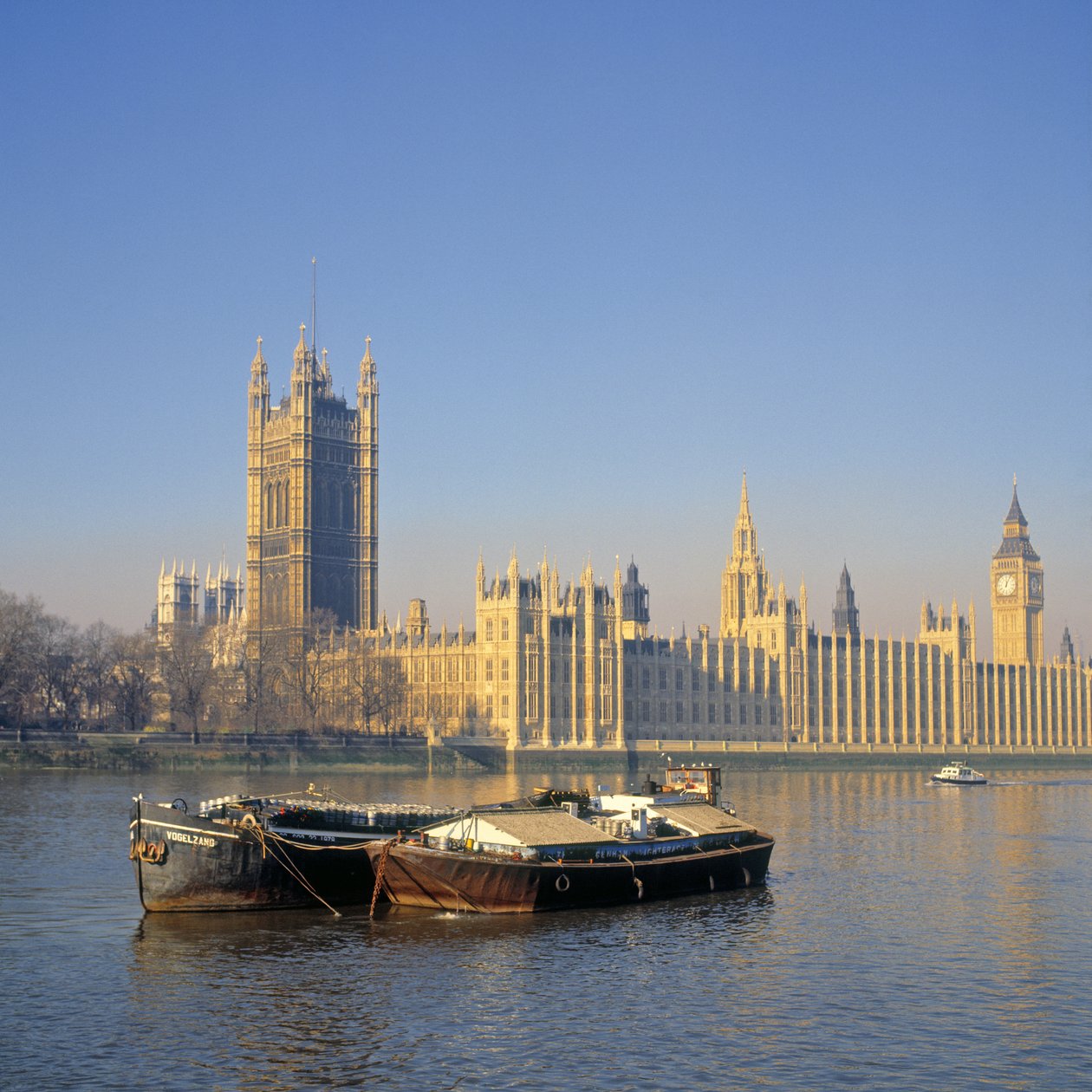 Utsikt over Houses of Parliament, startet i 1836 av Unbekannt Unbekannt