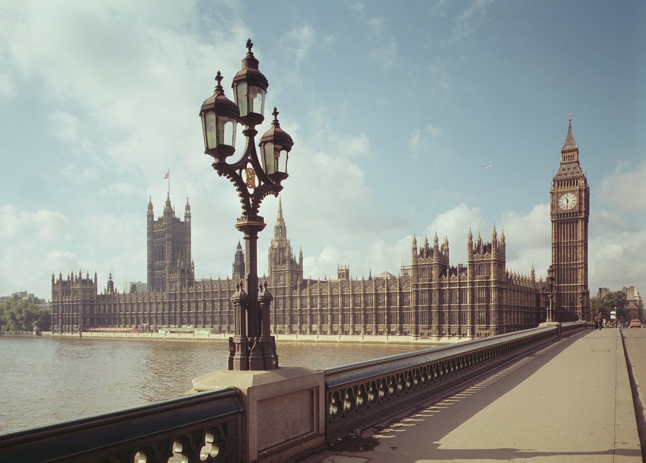 Utsikt over Houses of Parliament fra Westminster Bridge av Unbekannt Unbekannt