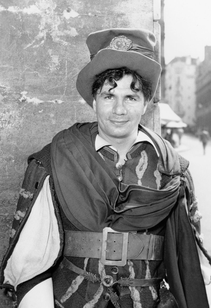 Den franske skuespilleren Michel Galabru ved The Conservatoire of Theatre juli 1950 av Unbekannt Unbekannt