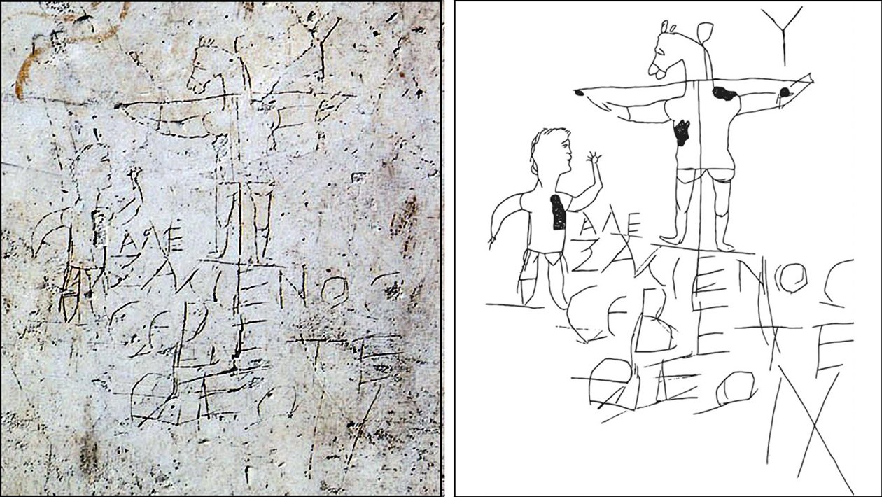 Alexamenos graffiti, Palatine Antiquarium, Roma av Unbekannt Unbekannt