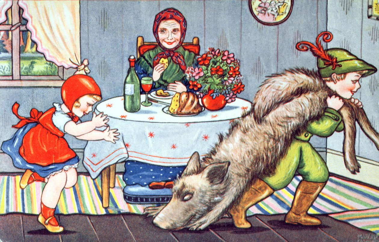 Sentraleuropeisk illustrasjon av "Little Red Riding Hood", 1934 av Unbekannt Unbekannt