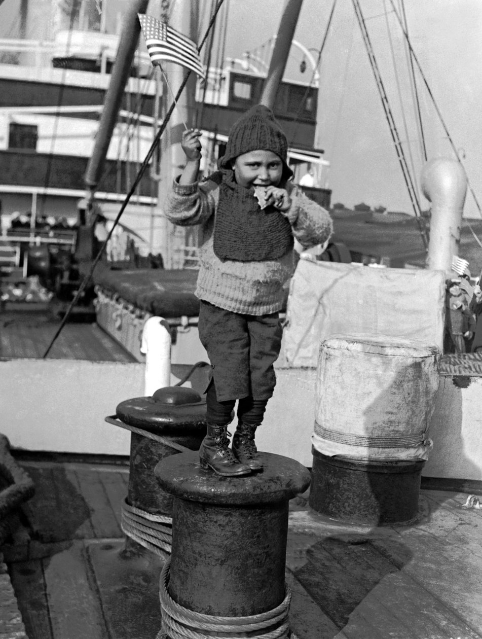 Barn som ankommer Ellis Island av Unbekannt Unbekannt