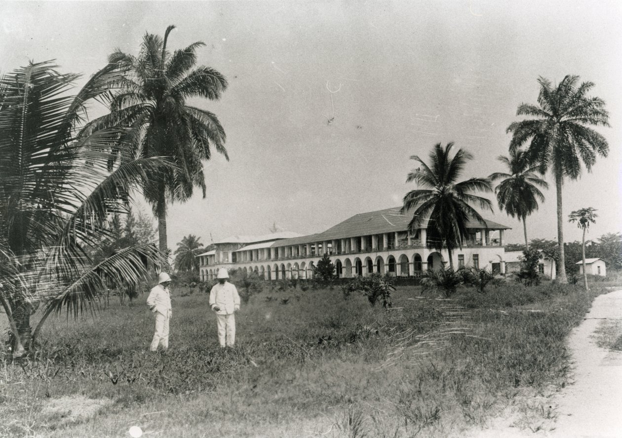 Europeisk sykehus i Douala, Kamerun, ca. 1910 av Unbekannt Unbekannt