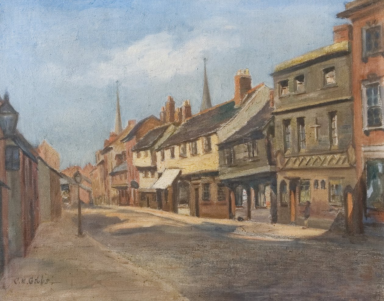 Little Park Street, Coventry, viser den første katolske kirken, sent på 1800- og 1900-tallet av Unbekannt Unbekannt