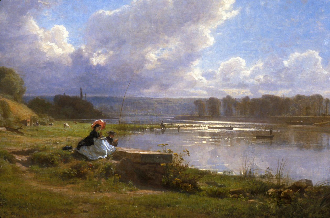 Loire Atlantique N* 094 - Nantes/Musee des Beaux Arts - ""Ved kanten av vannet rundt Paris"" - av Francois Louis Francais av Unbekannt Unbekannt