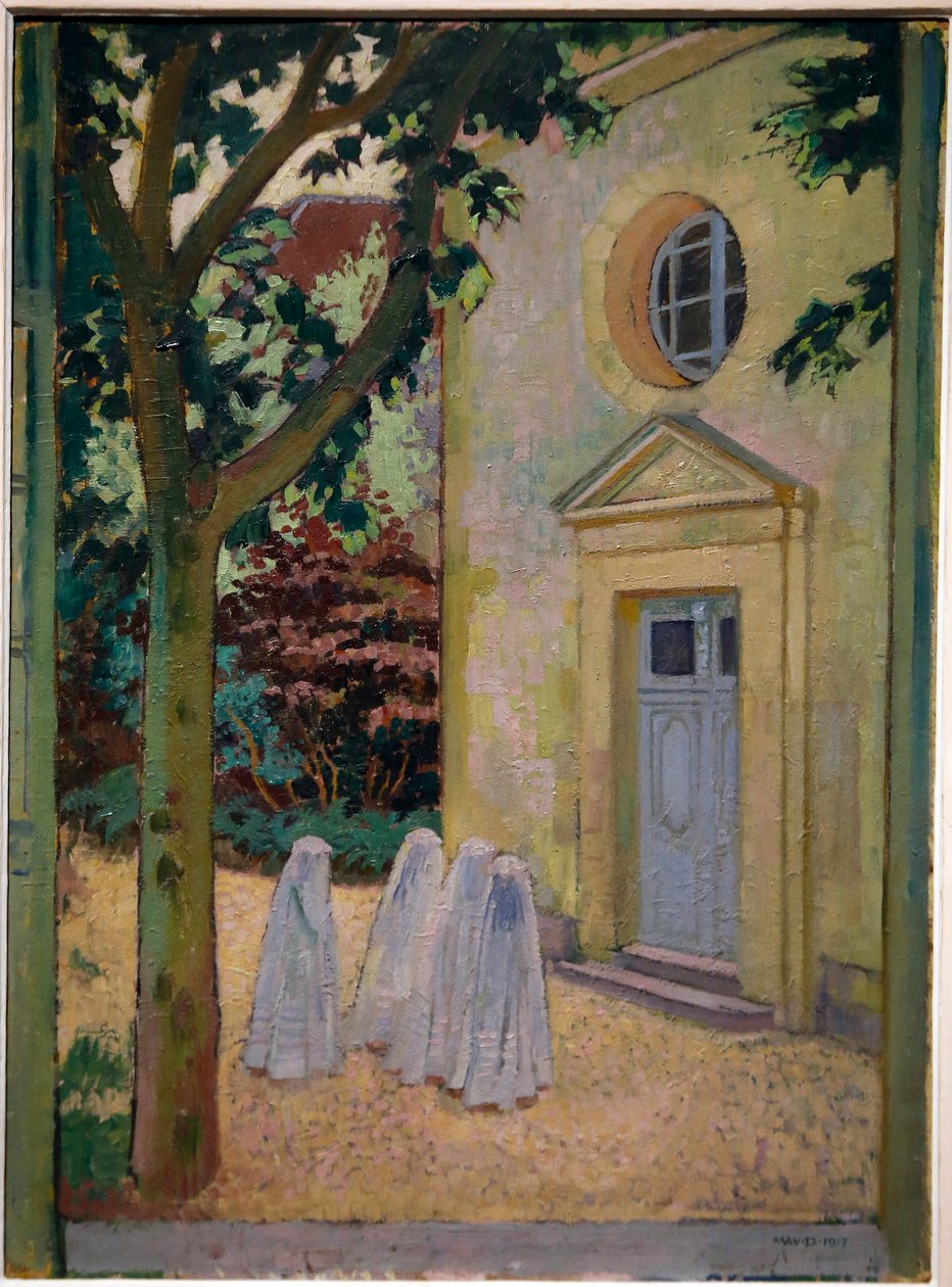 Maurice Denis museum, Saint Germain en Laye, Frankrike, Maurice Denis, kommunikantene foran kapellet til priorinnen av Unbekannt Unbekannt