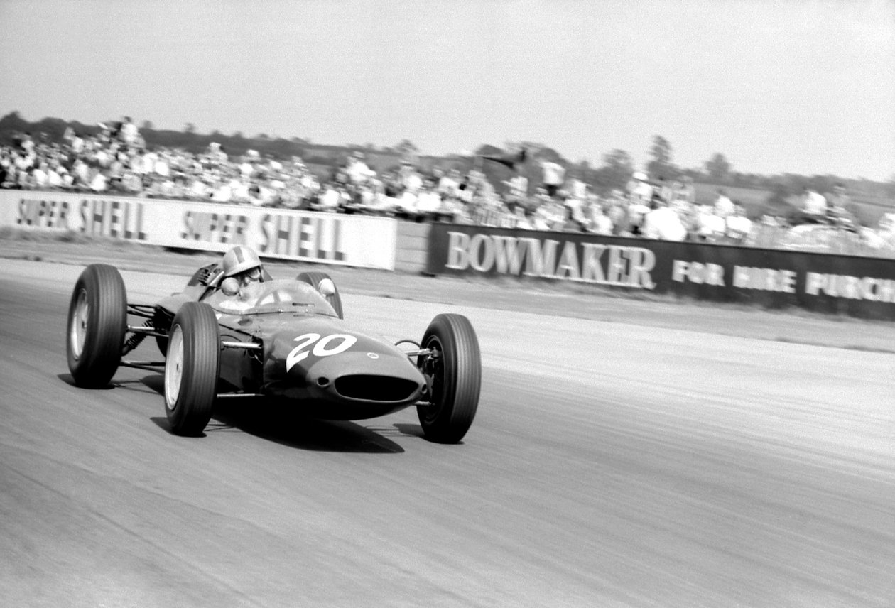 Mike Hailwood kjører parnells lotus 24, 1963 av Unbekannt Unbekannt