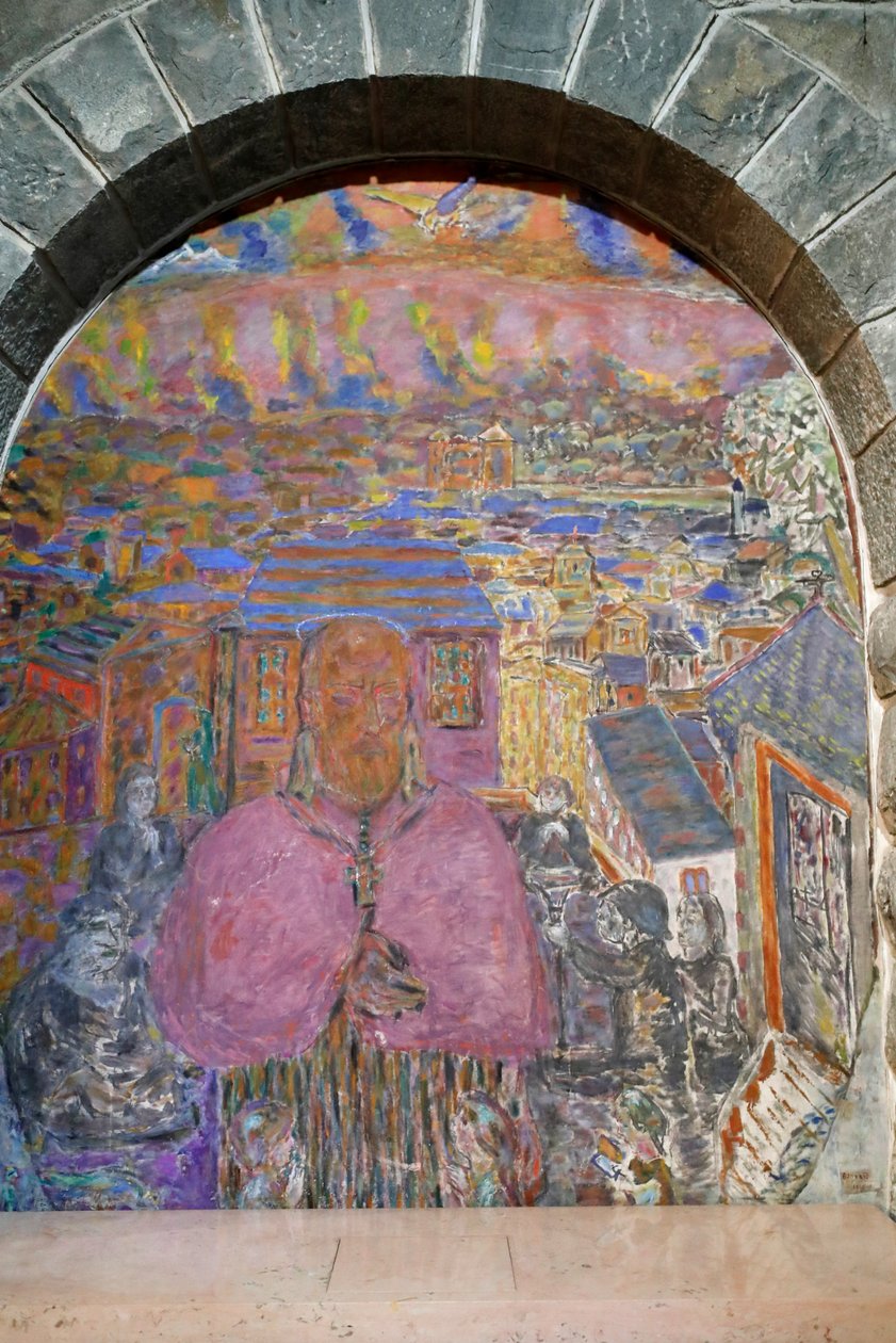 Our Lady Full of Grace av Plateau d"Assy kirken, St Francis de Sales, maleri av Pierre Bonnard av Unbekannt Unbekannt