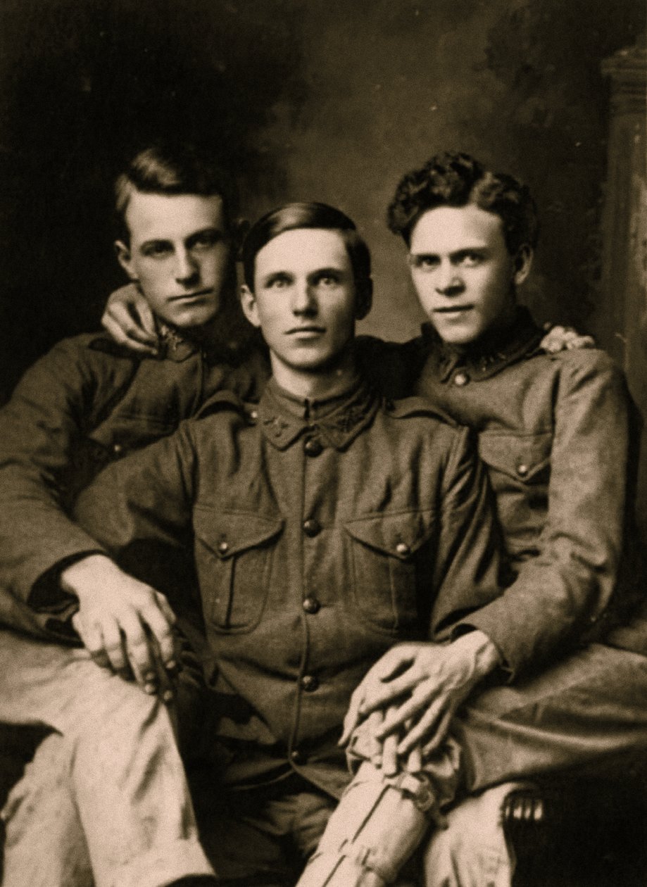 Portrett av tre nære venner, ca. 1918 av Unbekannt Unbekannt
