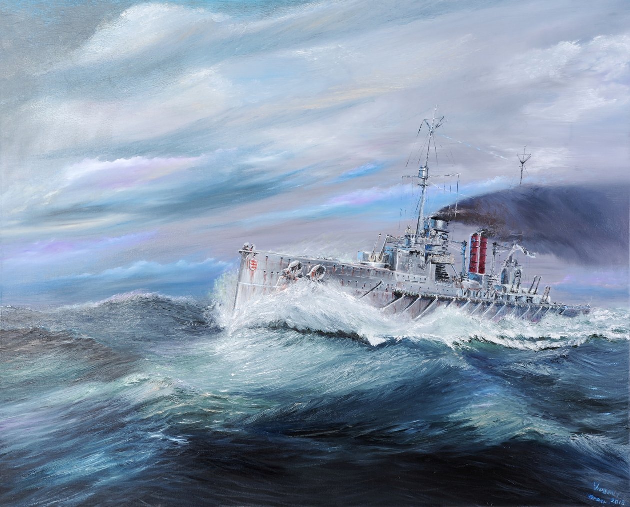 SMS Seydlitz kommer inn i Jylland 14:15 31. mai 1916, 2018, av Unbekannt Unbekannt