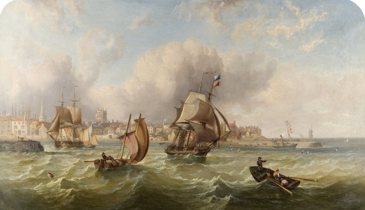 Frakt ved munningen av Hartlepool Harbor av Unbekannt Unbekannt