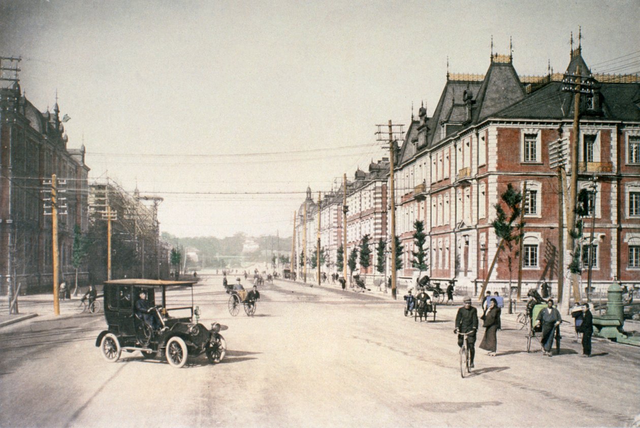 Gatebilde i Tokyo, Japan, ca. 1895-1900 av Unbekannt Unbekannt