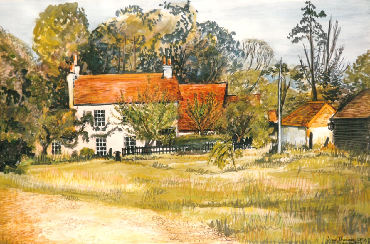 The Pink Cottage, Hedgerley Green, av Unbekannt Unbekannt