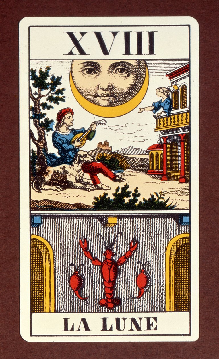 XVIIII Le Soleil, fransk tarotkort av solen, 1800-tallet av Unbekannt Unbekannt