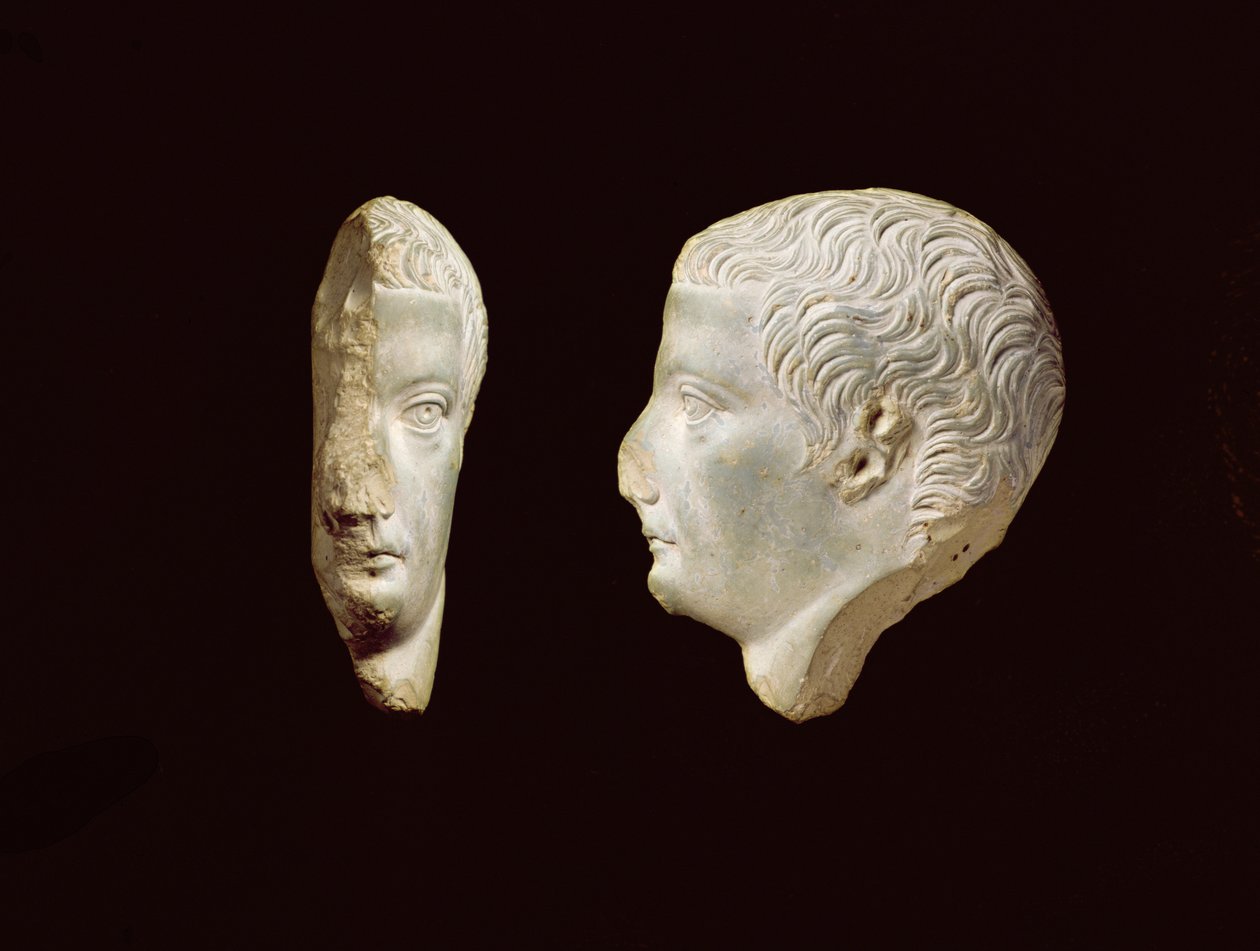 Et Relief Boss Profile Portrait of the Emperor Tiberius (14-37) 1st century (frit) av Unbekannt
