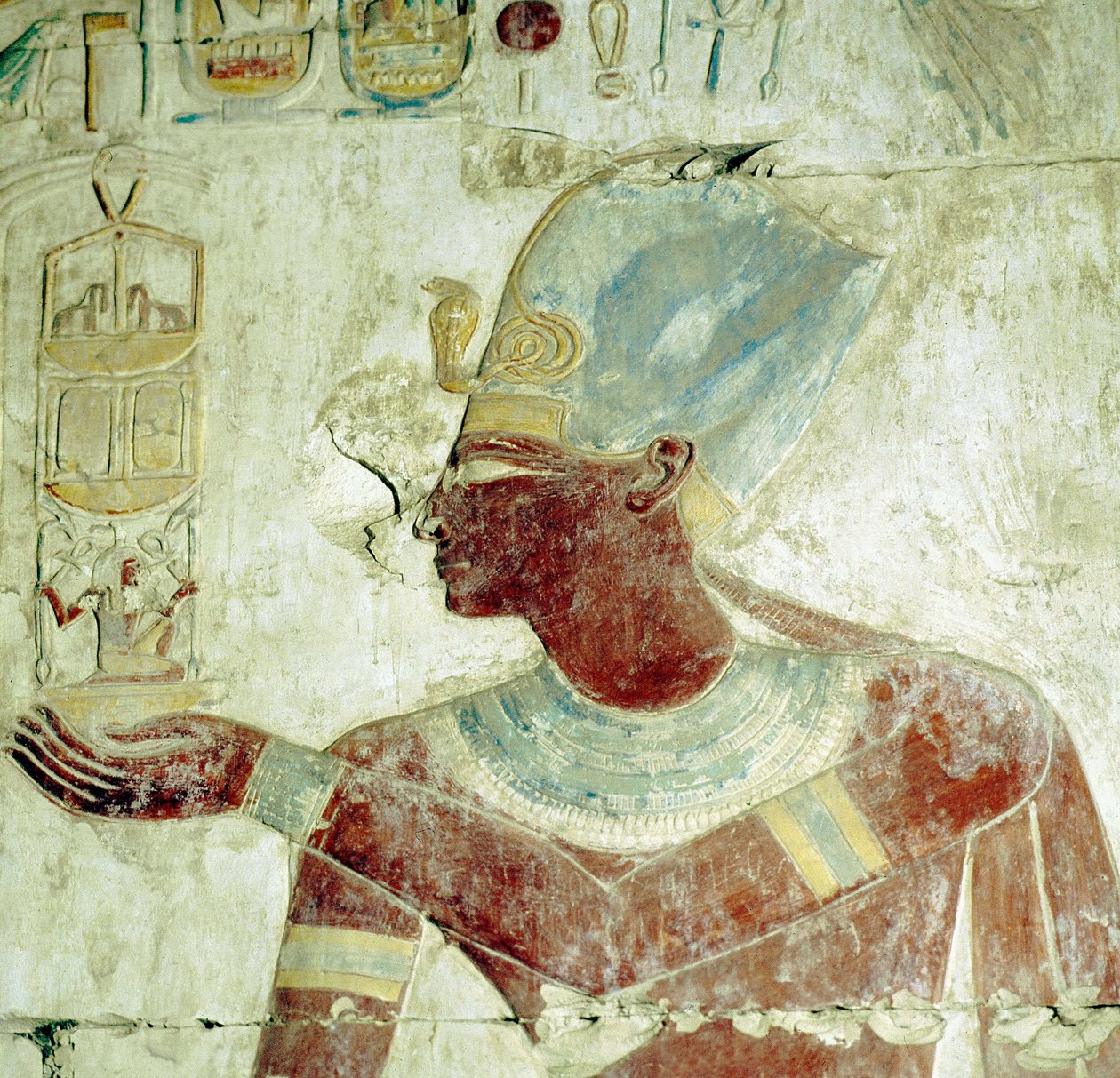 Abydos: Temple of Ramses II, Kongen ved en seremoni. (19. dynasti). av Leopold Blonder