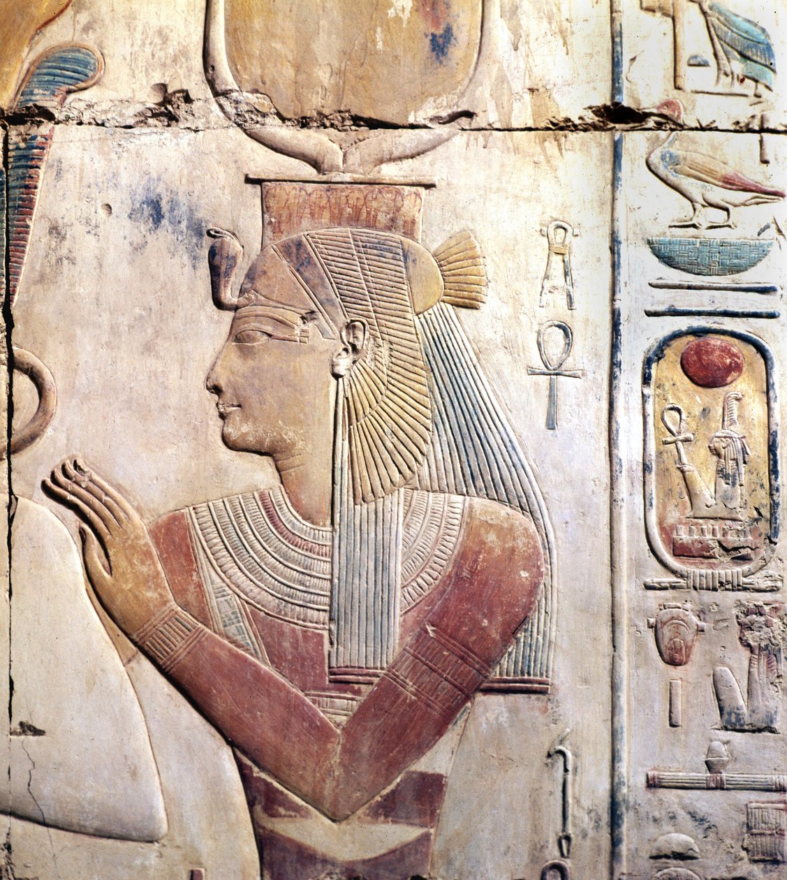 Abydos i Egypt: Osiriac Temple of Sethi (Seti) I, gudinnen ISIS. av Leopold Blonder