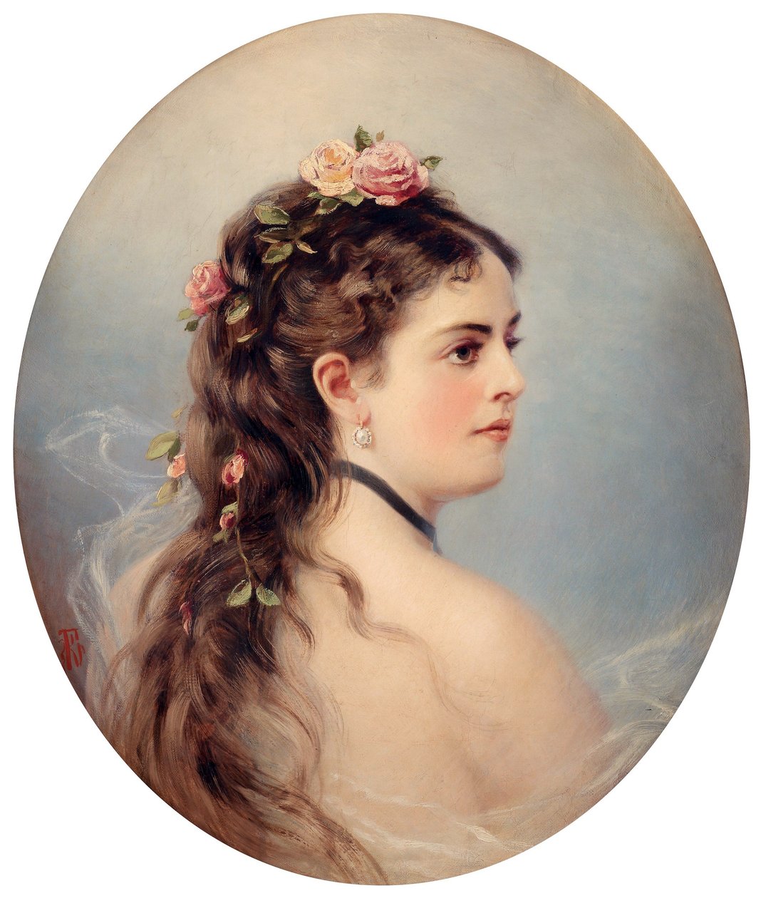 Adela-Juana-Maria, kjent som Adelina Patti (olje på lerret) av Unbekannter Künstler
