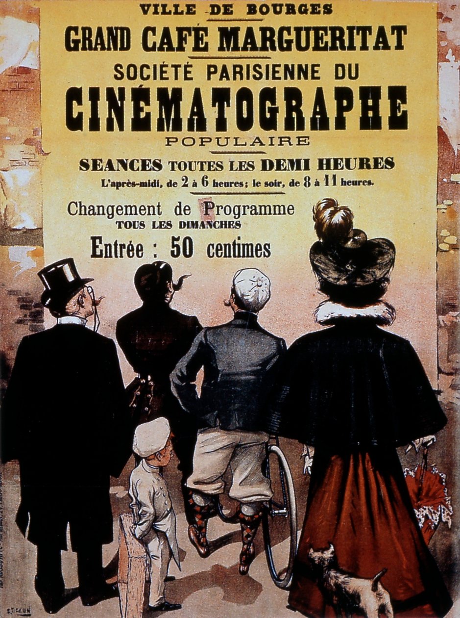 Annonse for kinematograf i Bourges, Frankrike, ca. 1895 av Unbekannt