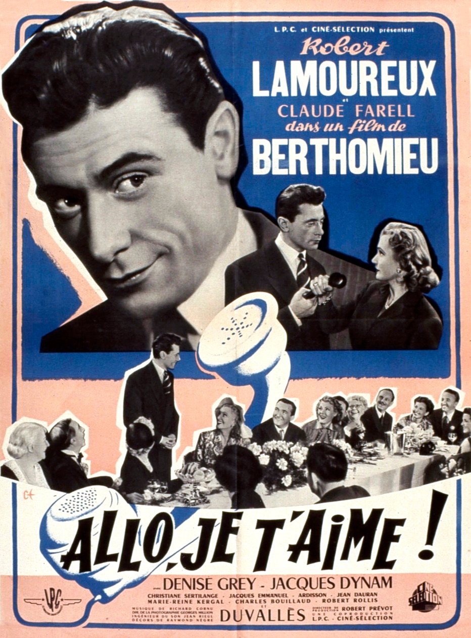 Plakat av filmen Allo je t'aime av AndreberThomieu med Robert Lamoureux 1952 av Unbekannt