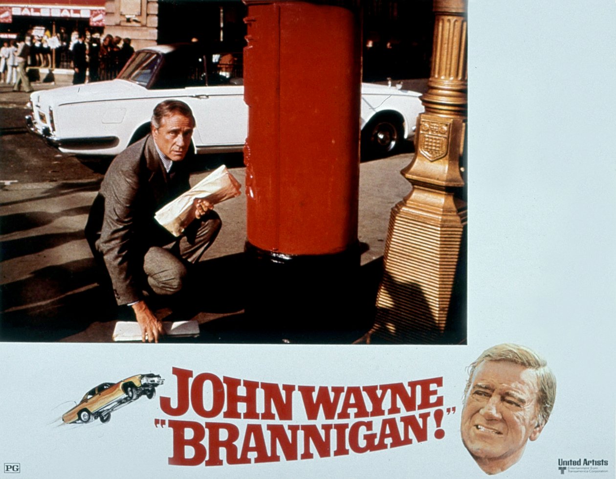 Brannigan filmplakat av Douglashichok med John Wayne i hovedrollen 1975 av Unbekannt