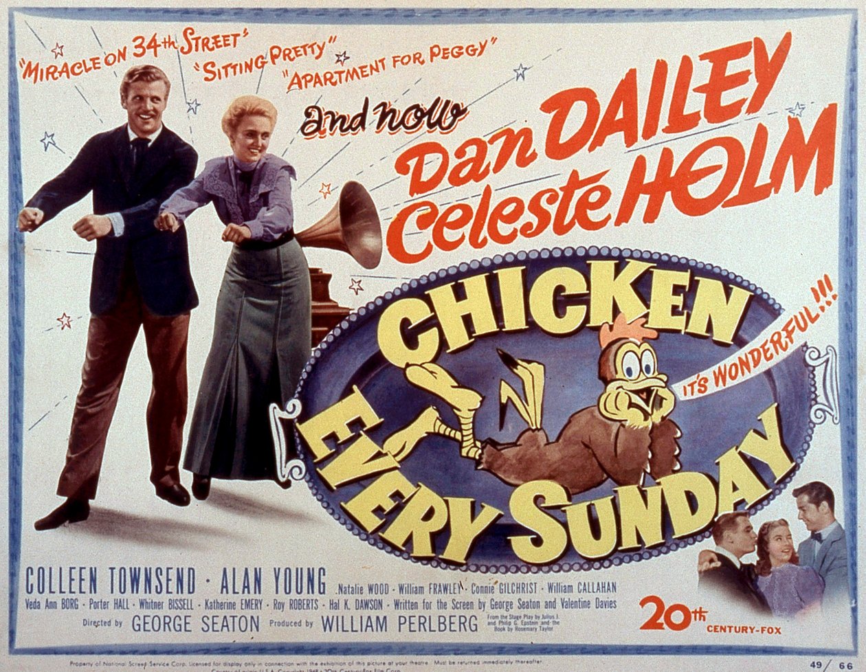 Plakat for filmen Chicken every Sunday av George Seaton 1942 av Unbekannt
