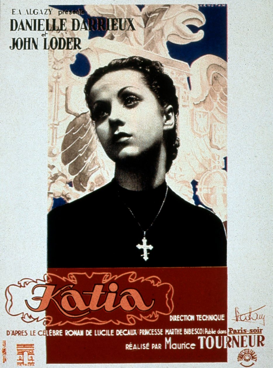 Plakat av filmen Katia av MauriceTourneur med Danielle Darrieux 1938 av Unbekannt