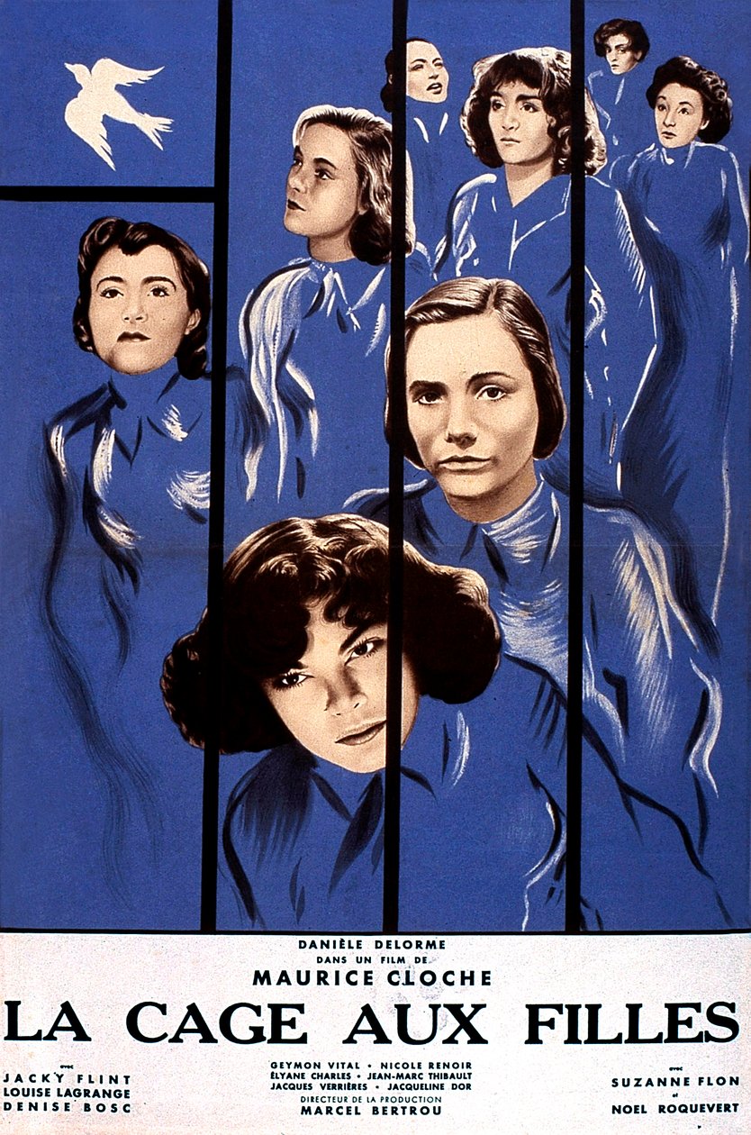 Plakat av filmen La cage aux filles av Maurice Cloche 1949 av Unbekannt