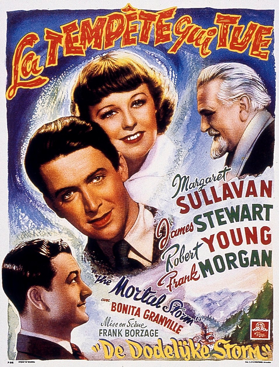 Frank Borzages Killing Tempest-filmplakat med Margaret Sullavan og James stewart 1940 av Unbekannt
