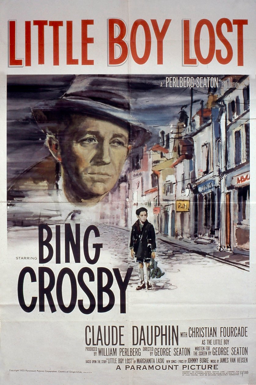 Plakat for filmen "Little Boy Lost" av GeorgeSeaton med Bing Crosby og Claude Dauphin 1953 av Unbekannt