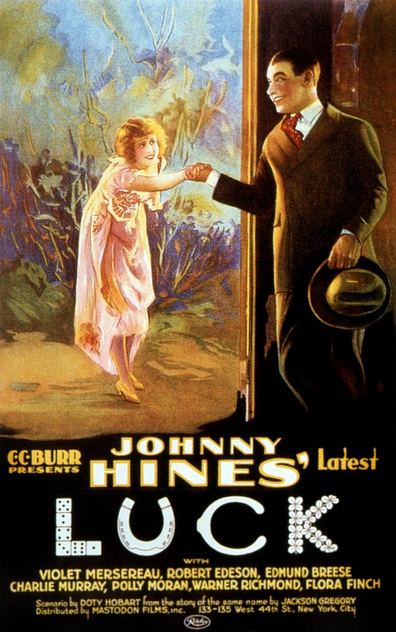 DotyHobart's Luck-filmplakat med Johnny Hines i hovedrollen 1923 Silent Silent Movie Silent av Unbekannt