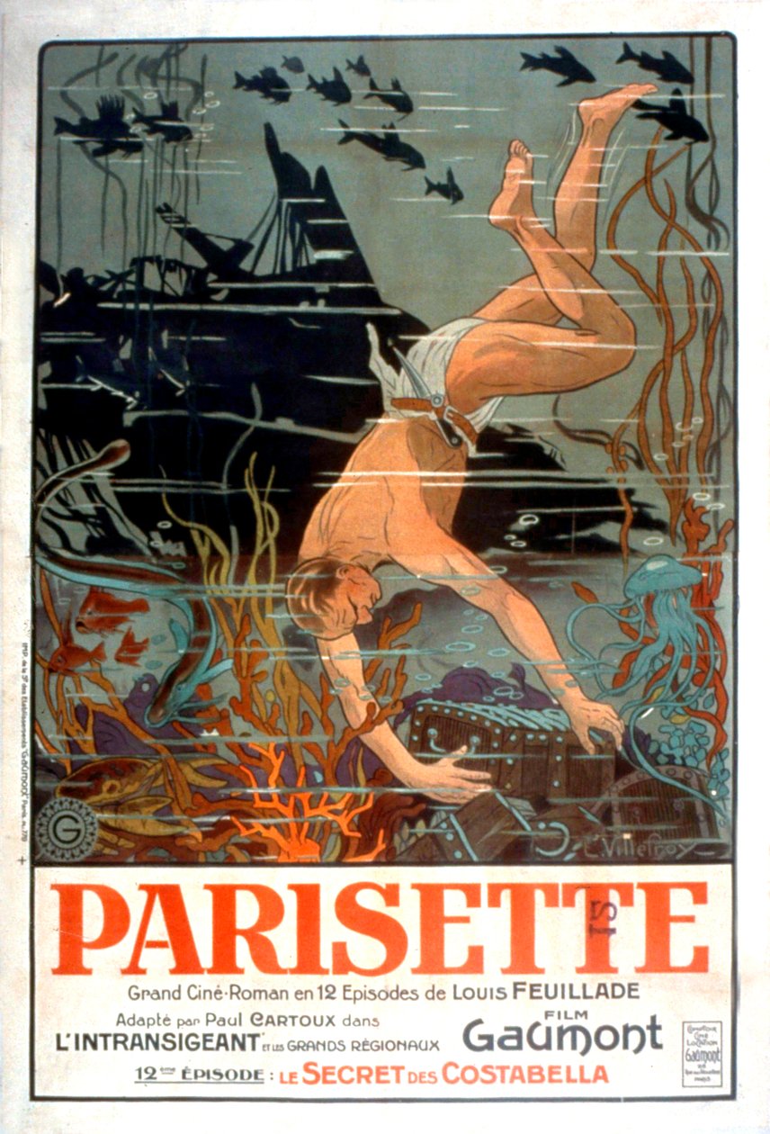 Plakat av filmen Parisette av Louis Feuillade 1921 stumfilm stumfilm av Unbekannt