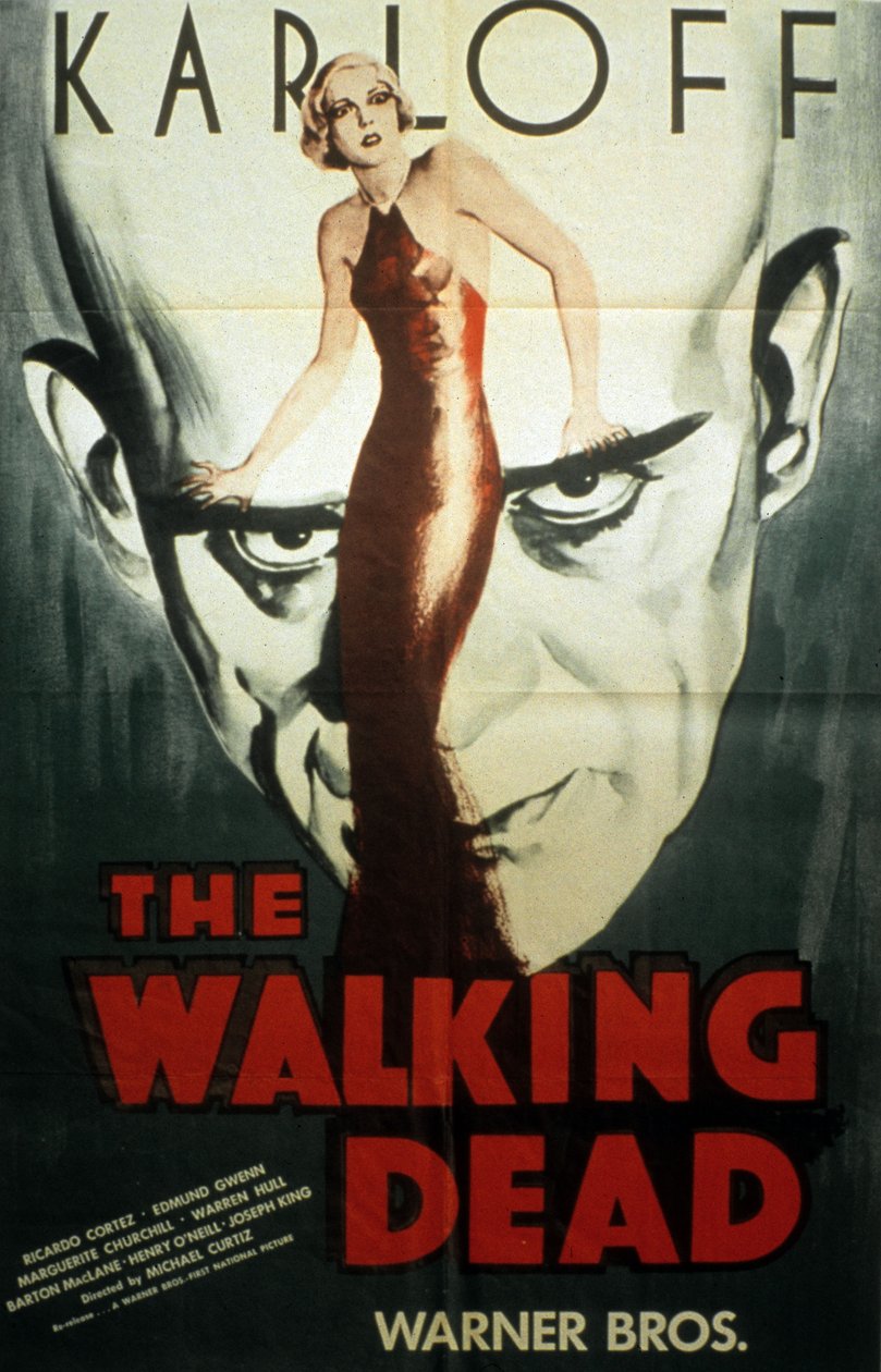 Plakat for filmen The Walking Dead av Michael Curtiz med Boris Karloff 1936 av Unbekannt