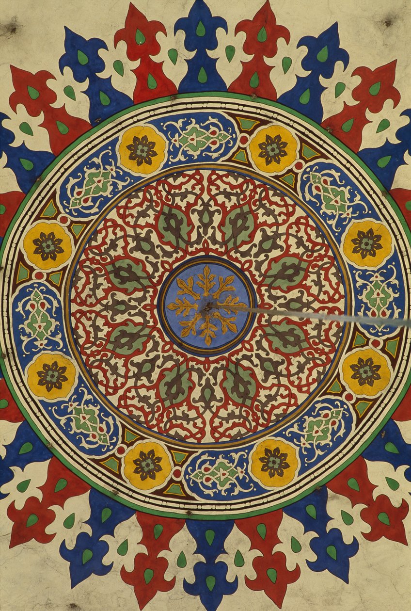 Al-Adiliyah madrasa, kuppel, dekorasjon (bilde) av Hippolyte Lalaise Devéria