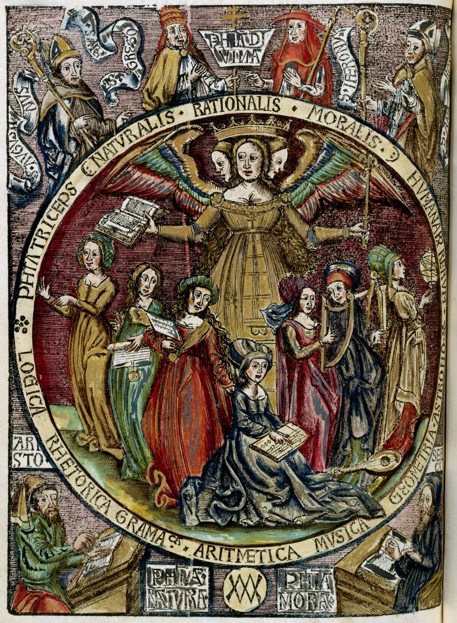 Allegori av filosofi, kunst og vitenskap av Unbekannt
