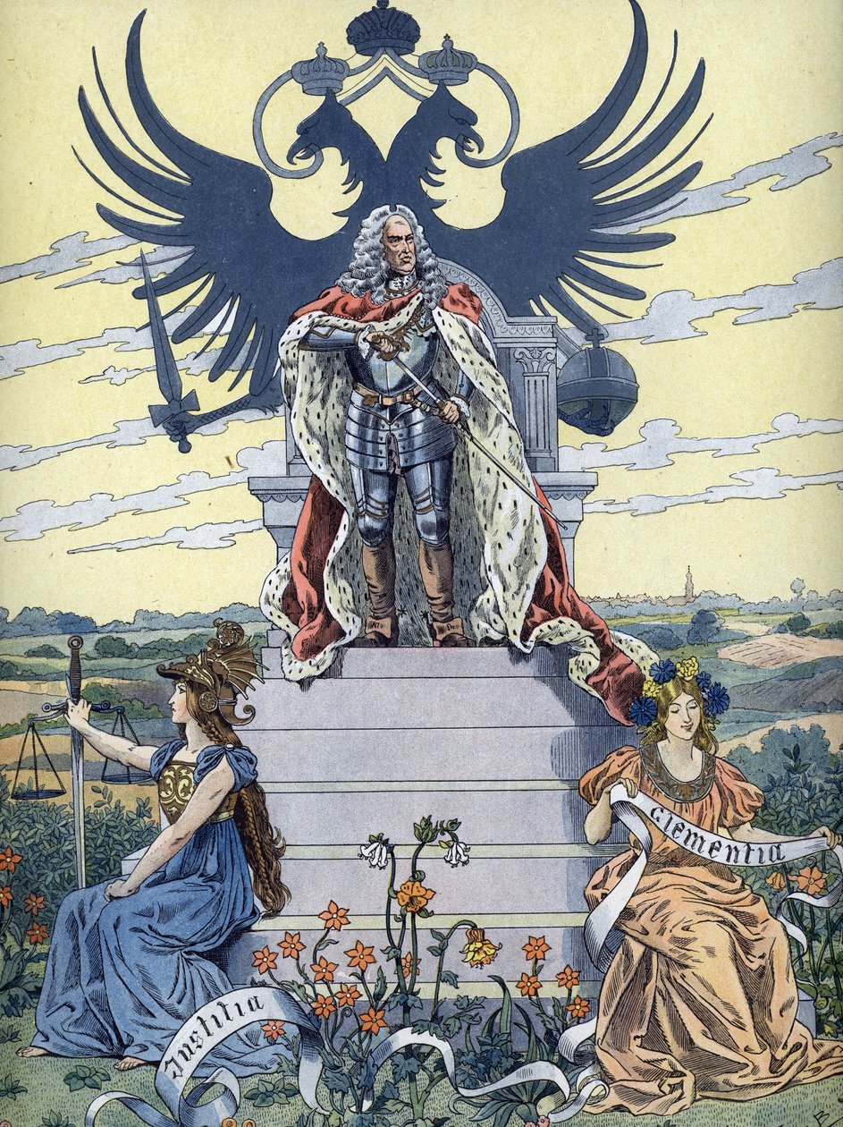 Allegori om "Gud frelse keiseren", rundt 1900 (illustrasjon) av Unbekannter Künstler