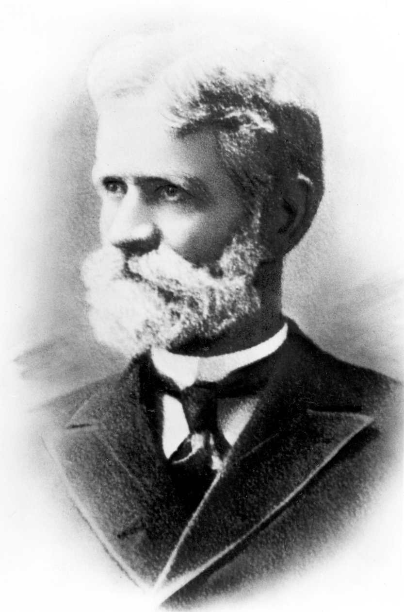 Almon Brown Strowger , amerikansk telekommunikasjonsoppfinner, ca 1885 av Unbekannt