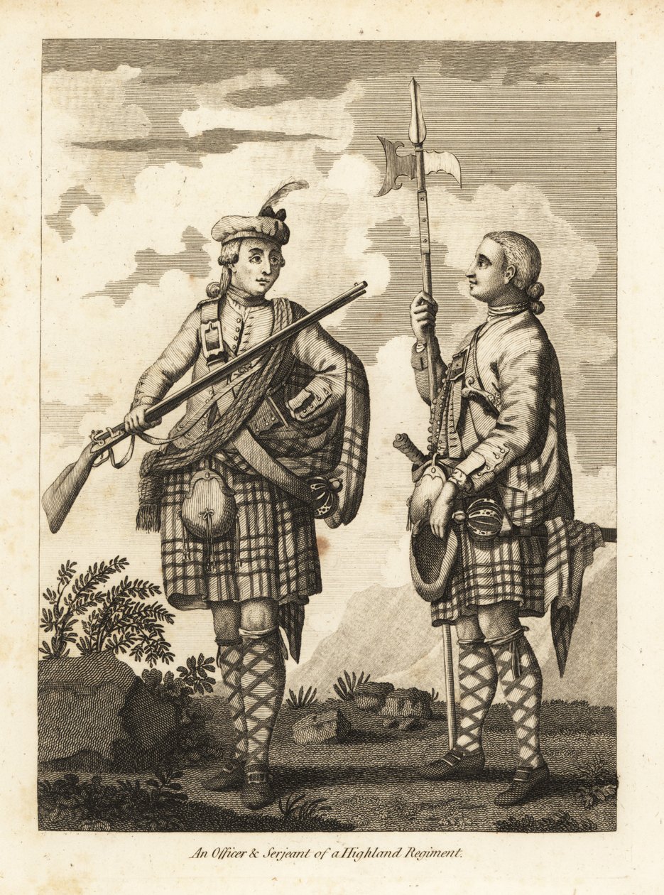 En offiser og serjeant for et Highland Regiment av Unbekannt