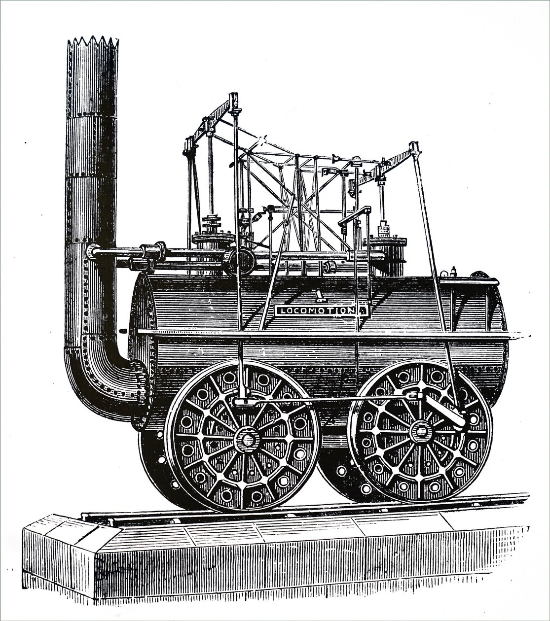 Et motorlokomotiv jeg bygget av George Stephenson av Unbekannt