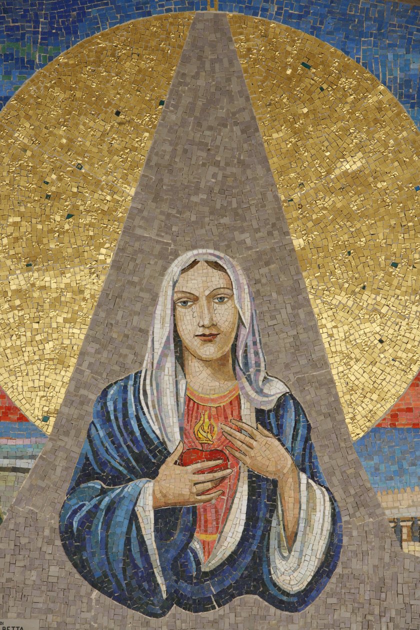 Kunngjøringsbasilikaen: Italiensk jomfru (Vår Frue av tårer fra Syracuse), Nasaret, Israel av Unbekannt