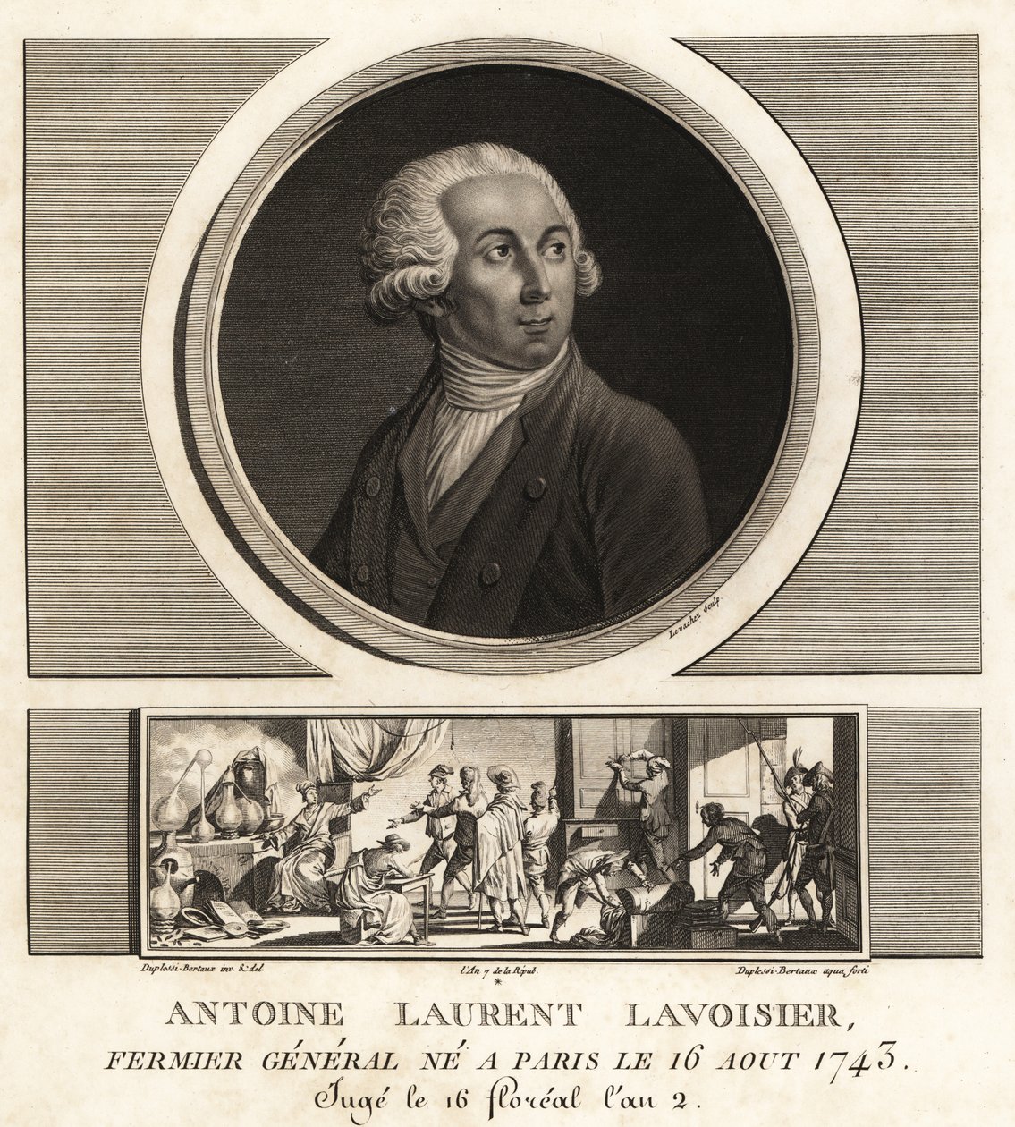 Antoine Laurent Lavoisier , fransk adel og kjemiker av Unbekannt