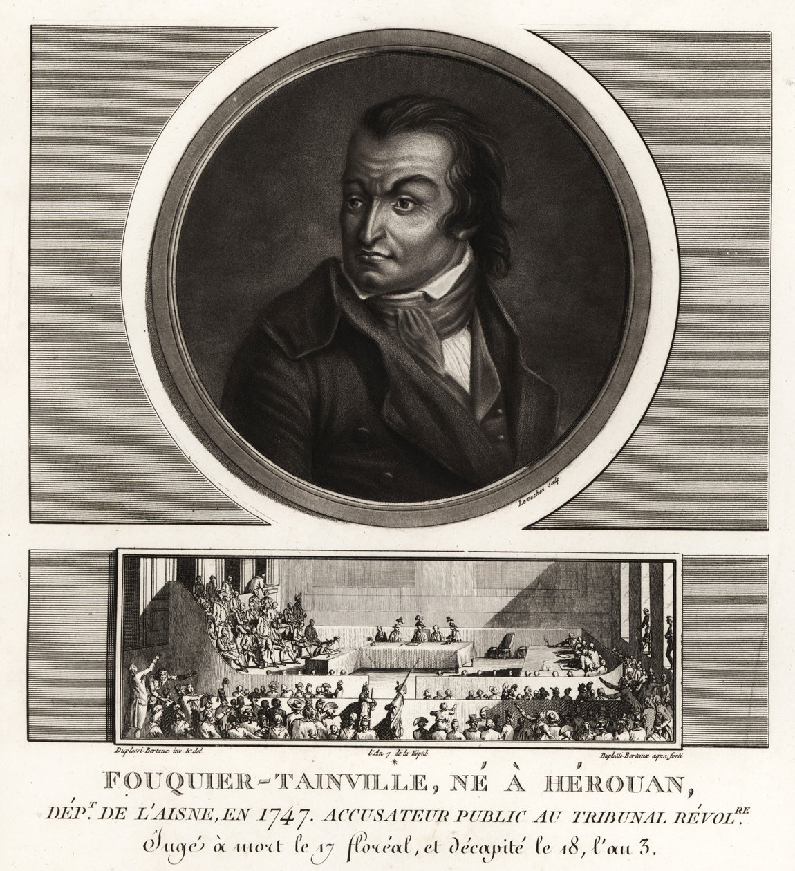 Antoine Quentin Fouquier-Tainville, statsadvokat, revolusjonsdomstolen, giljotinert 1795 av Unbekannt
