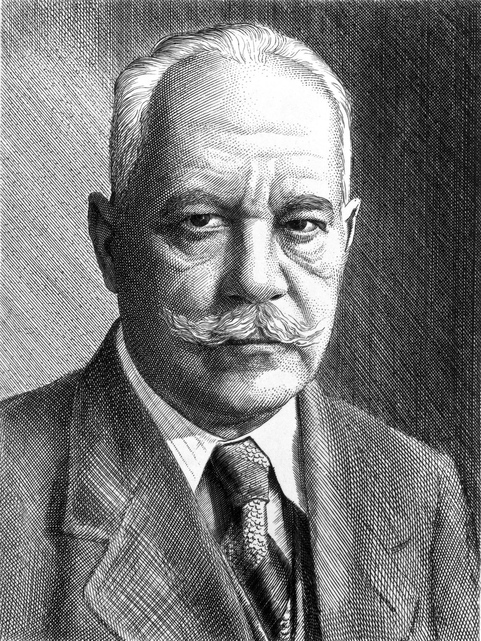 Arnold Sommerfeld , tysk fysiker, c1910-1920 av Unbekannt