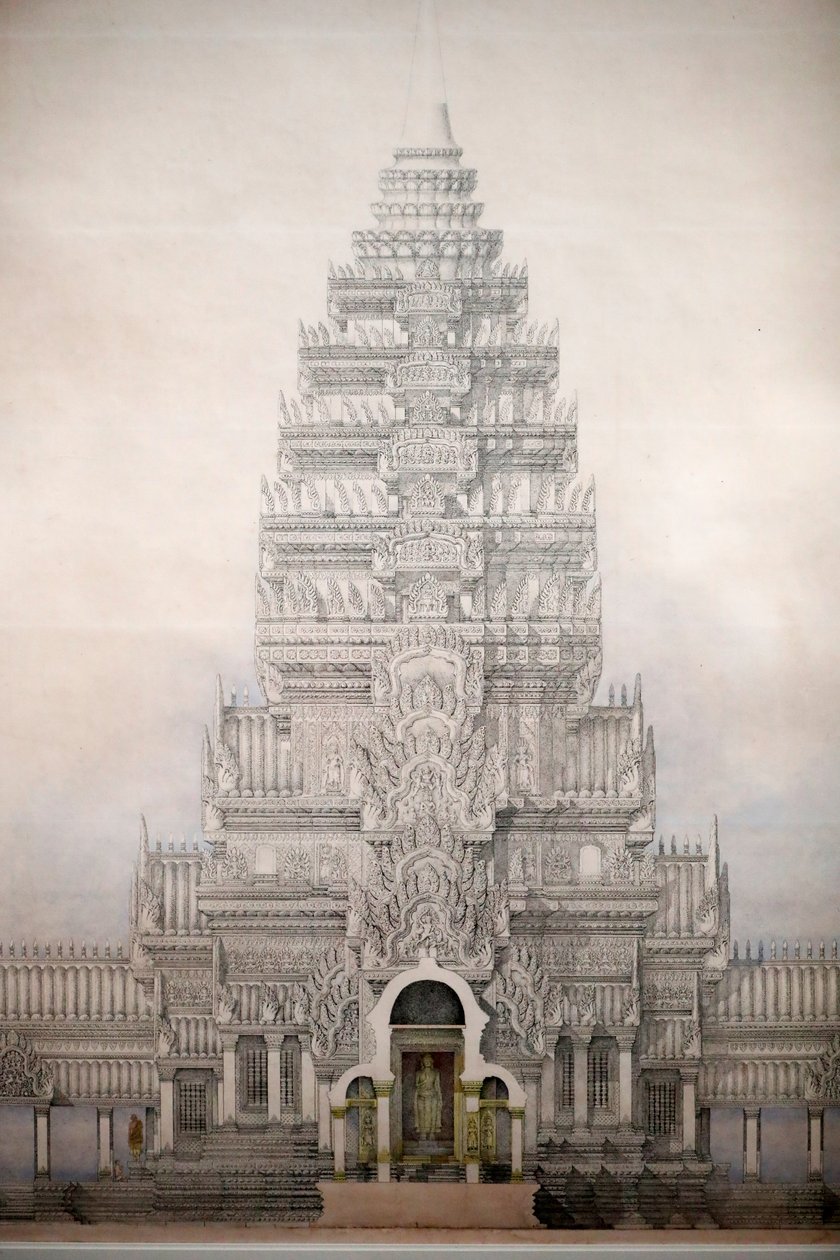 Asian Civilizations Museum, Angkor, Utforsking av Kambodsjas hellige by, Forfra av de tre første innhegningene til ANgkor wat, Louis Delaporte, Kambodsja av Unbekannt